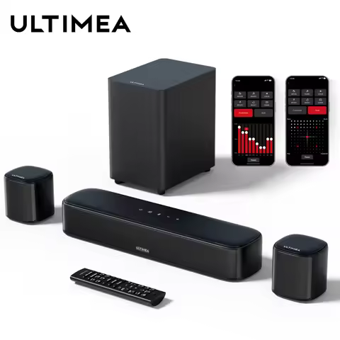 ULTIMEA 250W 5.1 Soundbar for TV, Home Theater Virtual Surround Sound System with App Control, Subwo
