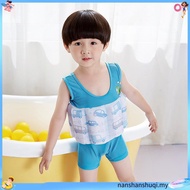 2-7 Yrs Kids Cartoon One-piece Swimsuit Baby Boys Girls Summer Float Suit Adjustable Buoyancy Swimsu