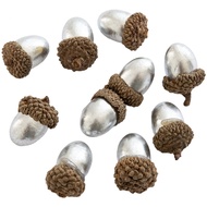 Silver Acorn Shapes Green Acorn Shapes White Acorn Shapes with Rod DIY Christmas
