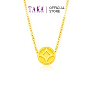 TAKA Jewellery 999 Pure Gold Coin Pendant with 9K Gold Chain