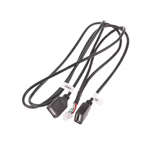 NEW SALE Multimedia Car Player Wire Harness Plug Connector 6 Pin Dual USB Interface Cable Adapter Fo