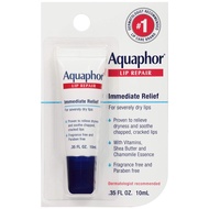 Aquaphor Lip Repair Ointment Long-lasting Moisture to Soothe Dry Chapped Lips 35 fl oz Tube (10ml)