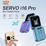 SERVO i16 PRO 2G GSM Foldable Mini Cellular 2 SIM Card Speed Display Magic Voice Lantern 1.77' Flip 