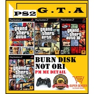 PS2 GTA Grand Theft Auto V / GTA 3 / San Andreas / Vice City / GTA 5 / GTA [Burning Disk]