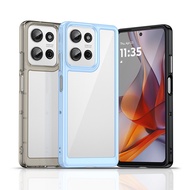 For Motorola Moto G75 G55 G45 G35 Luxury Silicone Clear Bumper TPU Shockproof Cover Case