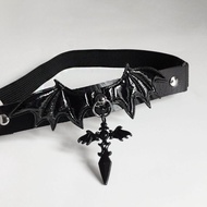 Lolita Sweet Cool Devil Wings Necklace Y2K Punk Yabi Style Clavicle Chain Asian Cos Accessory