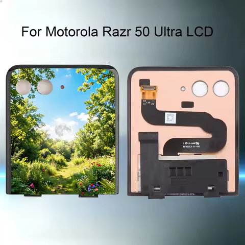 Second External AMOLED For Motorola Razr 50 Ultra LCD For Moto Razr 50 Ultra Display Touch Screen Di