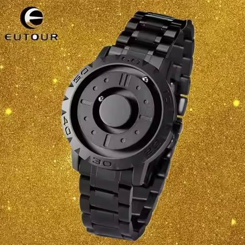EUTOUR Magnetic Ball Watch Men Luxury Brand Famous Men's Quartz Wrist Watches Waterproof Quartz Wris