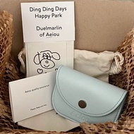 ทันสมัย กระเป๋าสตางค์มินิบล็อกสี Aeiou ของเกาหลี ผู้หญิง กระเป๋าเอกสารใบขับขี่สั้นระดับพรีเมียม มีสไ