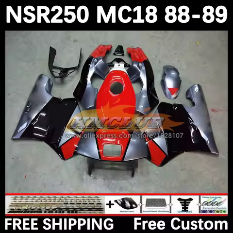 Body For HONDA NSR 250 R MC18 PGM2 NSR 250R NS250 NSR250R 88 89 93No.15 silver red MC16 NSR250 R RR