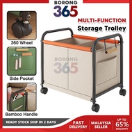 [1PC] Borong365 Large Capacity Trolley Toys Storage Cart Movable Trolley Wheel Toys Utility Cart Tro