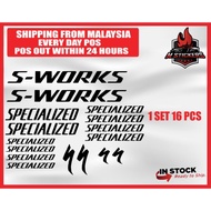 [M STICKERS] S-works specialized bicycle cutting sticker