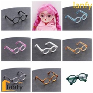LANFY Doll Mini Glasses, Miniature Plastic Round Frame Glasses, Cute Multi-color Doll Eyeglasses Kid
