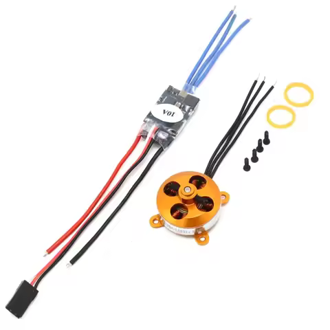 A2204 2204 2-6A 2-3S 1400KV Or 1600KV 50W Micro Brushless Motor W/ Mount 10A ESC For RC 3D F3P Aircr