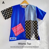 Wilona Top Blouse / blouse batik / batik solo / batik modern / batik