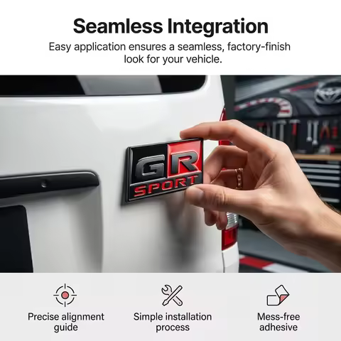 For Toyota GR GR Sport GR MN Emblem Badge Sticker Hiace Estima Hilux RAV4 Supra Camry Crown CHR Aval