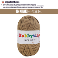 Ready Stock 100G T-shirt Yarn Cloth Yarn Crocheted Candy Colors Sewing & Knitting Supplies for Bag B