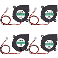 Jienk 4PCS 50mm Brushless Blower Fan DC12V 5015 Dual Ball Bearing 50x15mm Cooling Fan for Part Cooli