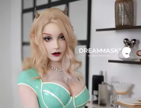 (DM03M Margarita)'Dreammask' Crossdressing Female Full Head And Breast Cosplay Kigurumi Male To Fema