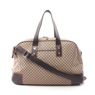 【二手】Celine CELINE Boston Bag Macadam 2WAY Beige/Dark Brown Canvas Leather Macadam 2WAY Boston Women'