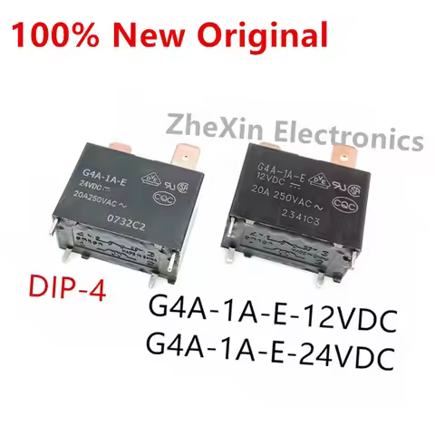 5-10PCS/Lot G4A-1A-E-12VDC 、G4A-1A-E-24VDC DIP-4 New power relay air conditioning repair G4A-1A-E-DC