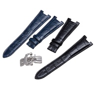 Genuine Leather Watch Band For Patek-Philippe 5712G Waterproof Concave Foldable Buckle Watchband 25M