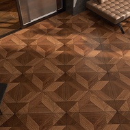 Vintage American Style Patchwork Wood Color Full Ceramic Wood Grain Tiles for Living Room Bedroom Im