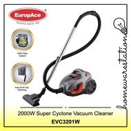 Europace 2000W Super Cyclone HEPA Bagless Vacuum Cleaner - EVC3201W EVC 3201W