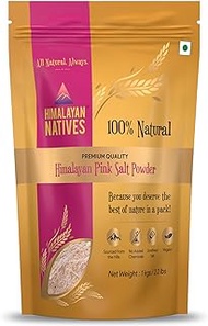 Himalayan Natives Premium Pink Salt Powder 1Kg pouch | 1000g | Himalayan pink salt 1 Kg powder | Rock Salt Powder