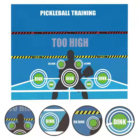 Pickleball Dink Master Exercise Pad Wall Training Poster Mat Rebounder Aid for Home Court Practice