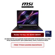 MSI Raider 16 Max HX B2WI-081MY Gaming Laptop (U9-290HX/16GB*2 DDR5/2TB*1/RTX 5080/16" QHD/W11H/2YW)