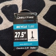 Bicycle Inner Tube 27.5 x 2.10 - 2.40 Delitire Tube FV Tire