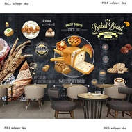 Custom wallpaper mural  Baking Wallpaper Bread Dessert Shop Bakery Restaurant Cake Shop Background M