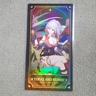 Topaz Honkai : Star Rail - Official Anniversary Hologram Ticket HSR