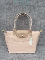 LONGCHAMP 龍驤 LE PLIAGE 藕粉色尼龍短柄手提袋