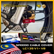 Speedo Cover CNC Alloy SPD LC V1-V8 LC135 EXCITER 135 PNP Speedometer Meter Cable Kilometer Cover