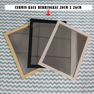2pcs @ 4pcs Cermin Dinding Berbingkai @ Cermin Dinding Bilik Air @ Cermin Tampal Di Dinding (20cm X 