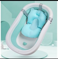 Babyskill อ่างอาบน้ำเด็กพับได้ (อ่างน้ำเขียว) รุ่นยอดฮิต ฟรี‼️ เบาะรองอาบน้ำ อ่างอาบน้ำเด็กมีจุกปล่อยน้ำ  คุณภาพดี แข็งแรง ทนทาน ผลิตจากพลาสติก PP+TPR อ่างอาบพับได้ อ่างอาบน้ำเด็ก