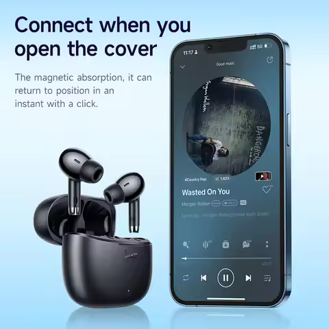 HOCO EQ2 TWS Bluetooth 5.3 Earphones With 7H Playtime Waterproof Low Latency Gaming HIFI Stereo Bass