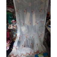Terlaris Vitrase Tulip Sifon Bordir Lebar 1 Mtr  - Coklat muda