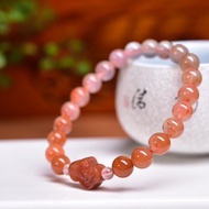 純天然極品鹽源瑪瑙圓珠單圈手鏈 珠經8mm 漸變色 誰戴誰美