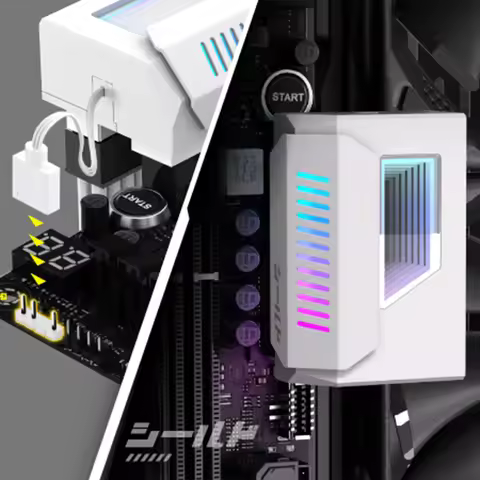 ATX 24Pin To 180/90 Degree Motherboard Power Supply ARGB Cable Connector Plug Adapter for Desktops C