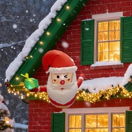 [kwbyle] 3.5ft Christmas Inflatable Hanging Santa Outdoor Decoration Climbing Santa