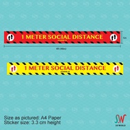 MCO 1M Social Distancing Sticker Floor Sticker