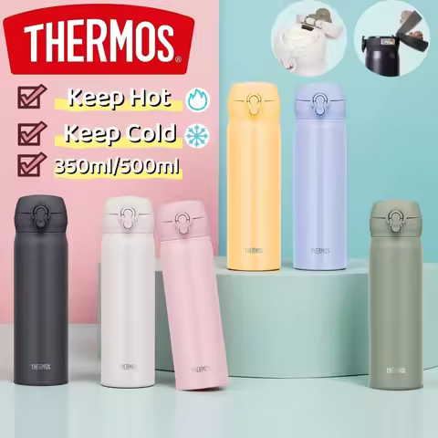 THERMOS Bottle 350/500ml Thermal Mug Stainless Steel Vacuum Flasks,6 H Keep Hot Cold, Leakproof Coff