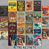 POSTER MOTIF RETRO VINTAGE AESTHETIC 50 PCS A6 /HIASAN DINDING/POSTER DINDING KAMAR/ POSTER KERTAS A