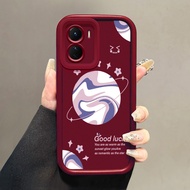 Casing hp for VIVO Y16 Y35 4G Y35 5G Y56 5G Case Planet Candy Lollipop Silicone Case Cesing Anti Cra