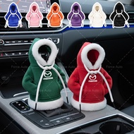 1pcs Fabric Car Shifts Handle Cover Hoodie Fashion Car Grip Protector for Mazda 2 3 5 6 2017 CX-4 CX