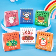 2024 Year Cartoon Portable Fruit Series Desk Calendar Double Coil Design Desktop Ornaments Planner