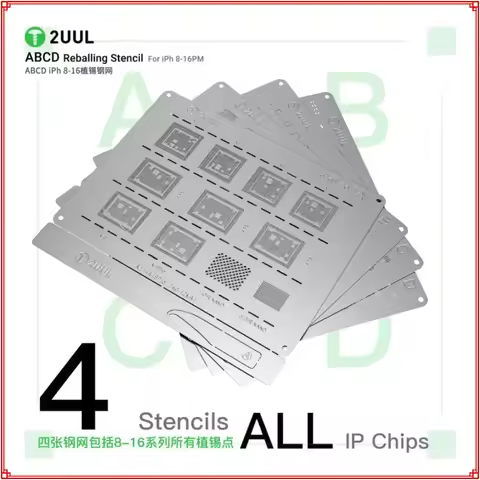 2UUL BG01 BGA Reballing Stencil Kit for IPhone 8-16 Series Nand Flash/ WIFI/Face ID /Screen /Baseban